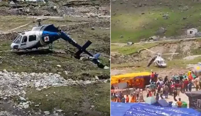 "केदारनाथ में बड़ा हादसा: AIIMS ऋषिकेश की एयर एंबुलेंस क्रैश, हेलीकॉप्टर दुर्घटनाग्रस्त"