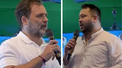 "EC पर भड़के तेजस्वी-राहुल, बोले: हमसे हलफनामा, अनुराग से क्यों नहीं?"
